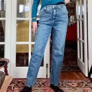 NWT Anthropologie Pilcro Blue Jeans Straght Leg High Waist in Size 31 Tall